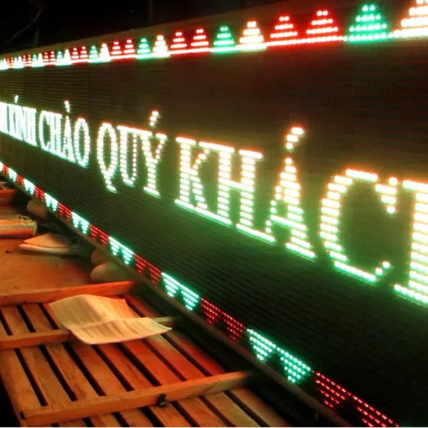 Biển LED Chữ Chạy Ma Trận Đỏ P10 200x40cm Uu diem cua bien led chu chay tu Quang Cao 24H