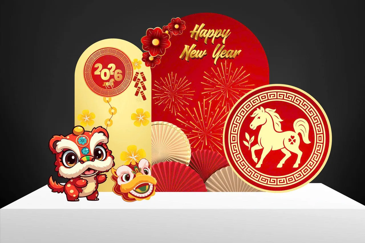Xu hướng thiết kế backdrop Tết – Year End Party 2026