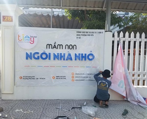 Mẫu Bảng Hiệu Mầm Non Đẹp, Dễ Thương bảng hiệu alu mầm non
