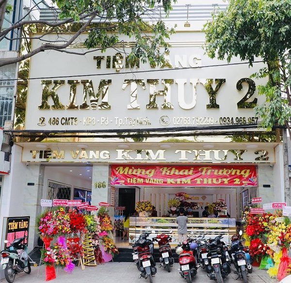 Mẫu Bảng Hiệu Tiệm Vàng Bạc Đẹp, Phong Thủy bảng hiệu alu tiệm vàng