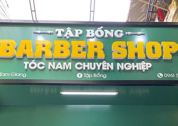 Mẫu Bảng Hiệu Barber Shop Đẹp, Thiết Kế Độc Đáo Bảng hiệu cắt tóc barber