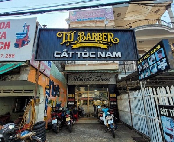 Mẫu Bảng Hiệu Barber Shop Đẹp, Thiết Kế Độc Đáo bảng hiệu tiệm tóc tôn sóng