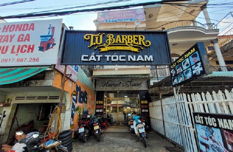 bang-hieu-barber-shop-ton-song bảng hiệu tiệm tóc tôn sóng