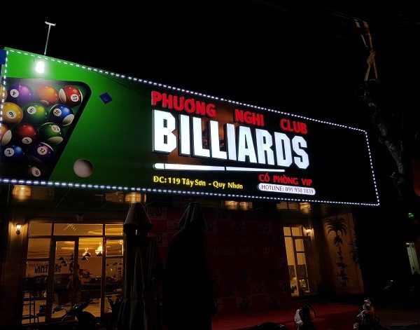 Mẫu Bảng Hiệu Bida Đẹp, Phong Cách Hiện Đại