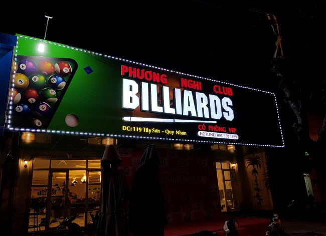 Mẫu Bảng Hiệu Bida Đẹp, Phong Cách Hiện Đại bang hieu bida