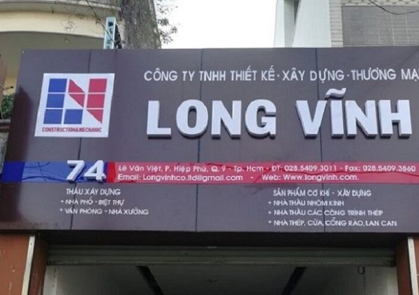 Mẫu Bảng Hiệu Công Ty Xây Dựng Đẹp, Chuyên Nghiệp bảng hiệu công ty xây dựng Mica