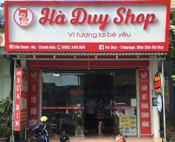 Mẫu Bảng Hiệu Cửa Hàng Bỉm Sữa Đẹp Nhất Bảng hiệu chữ nổi cửa hàng sữa