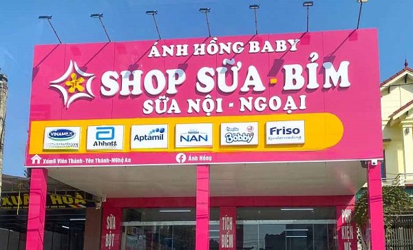 Mẫu Bảng Hiệu Cửa Hàng Bỉm Sữa Đẹp Nhất Bảng hiệu Shop Sữa