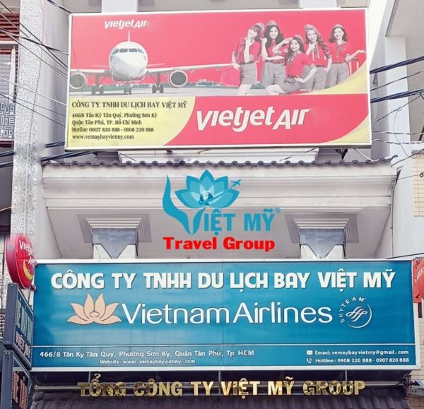 Mẫu Bảng Hiệu Phòng Bán Vé Máy Bay Chuyên Nghiệp bảng hiệu đại lý bán vé máy bay