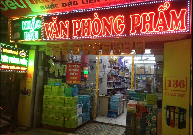 bang-hieu-den-led-van-phong-pham bảng hiệu led văn phòng phẩm