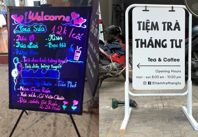 Mẫu Bảng Hiệu Đứng Quảng Cáo Đẹp, Bền, Mới Lạ bang hieu dung
