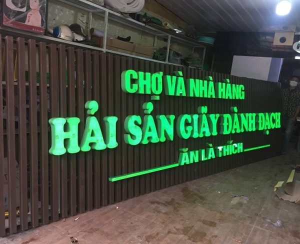 Mẫu Biển Quảng Cáo Hải Sản Tươi Sống, Khô Đẹp - Rẻ bảng hiệu đèn led hải sản