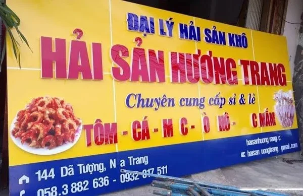 Biển Quảng Cáo Hải Sản Alu Xanh Dương In UV bang hieu hai san kho 4