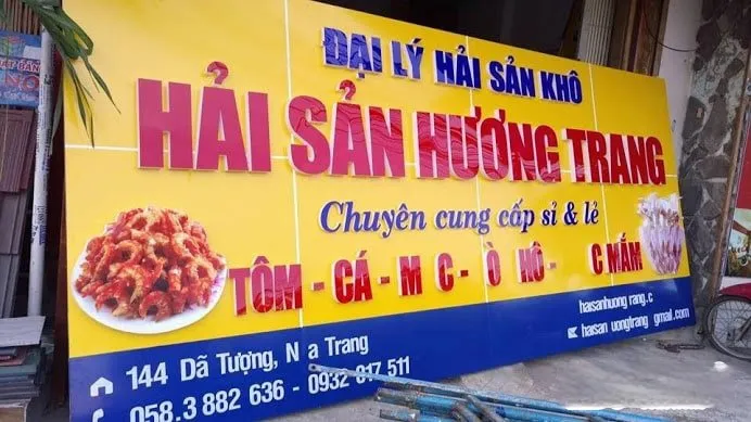Biển Quảng Cáo Hải Sản Alu Xanh Dương In UV bang hieu hai san kho 4