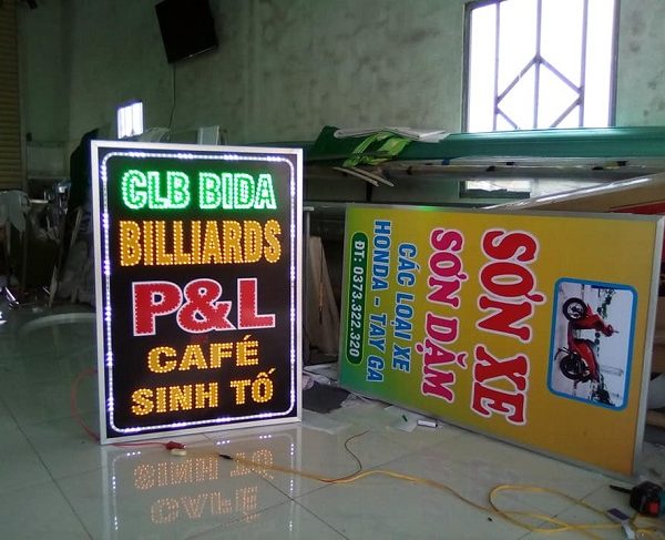 Mẫu Bảng Hiệu Bida Đẹp, Phong Cách Hiện Đại bảng hiệu hộp đèn quán bida