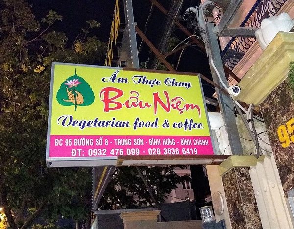 Mẫu Bảng Hiệu Quán Chay Đẹp, Tao Nhã Bảng hiệu hộp đèn quán ăn chay