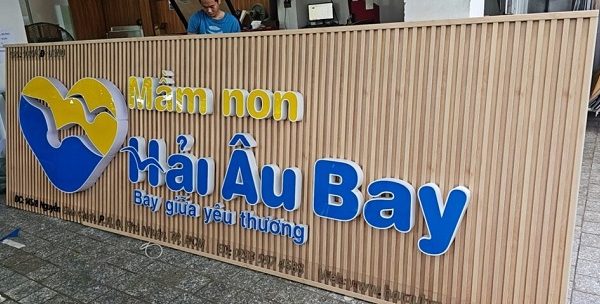 Mẫu Bảng Hiệu Mầm Non Đẹp, Dễ Thương bảng hiệu tôn són mầm non