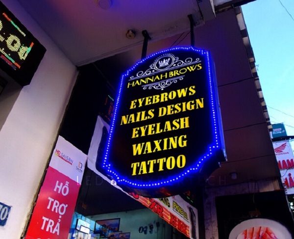 Mẫu Biển Quảng Cáo Phun Xăm Thẩm Mỹ Đẹp mẫu bảng hiệu phun xăm led