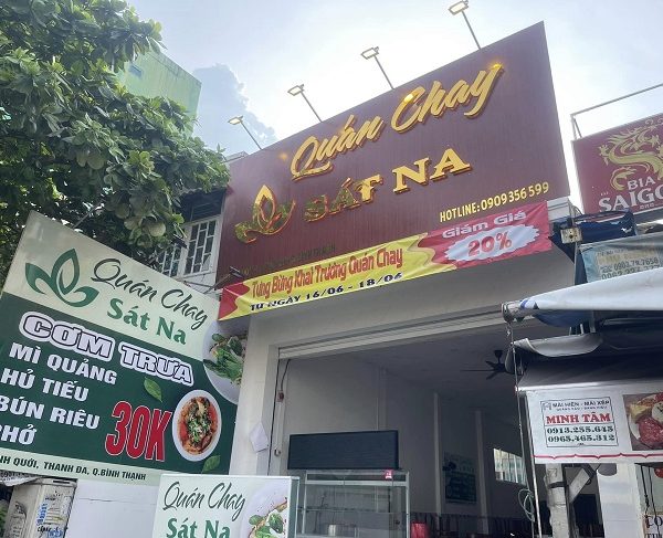 Mẫu Bảng Hiệu Quán Chay Đẹp, Tao Nhã Biển quảng cáo quán chay