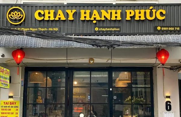 Mẫu Bảng Hiệu Quán Chay Đẹp, Tao Nhã bảng hiệu quán chay tôn sóng