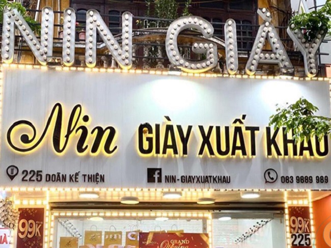 bang-hieu-shop-giay-deo-chu-inox bảng hiệu shop giày dép chữ inox