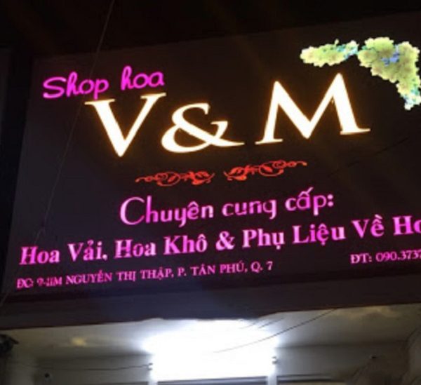 Mẫu Bảng Hiệu Shop Hoa Tươi Đẹp, Tinh Tế Nhất Bảng hiệu shop hoa tươi đèn led