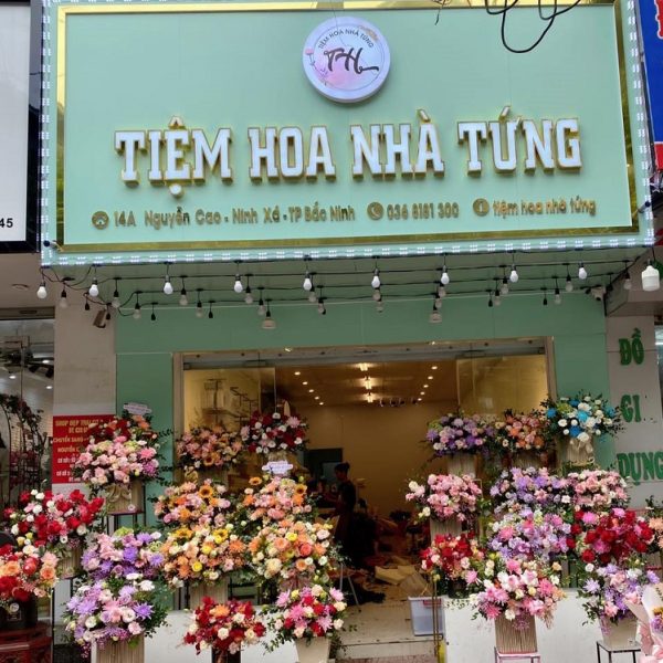 Mẫu Bảng Hiệu Shop Hoa Tươi Đẹp, Tinh Tế Nhất Mẫu biển hiệu cửa hàng hoa