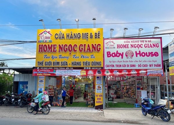 Mẫu Bảng Hiệu Shop Mẹ và Bé Đẹp, Dễ Thương bang hieu shop me va be 01