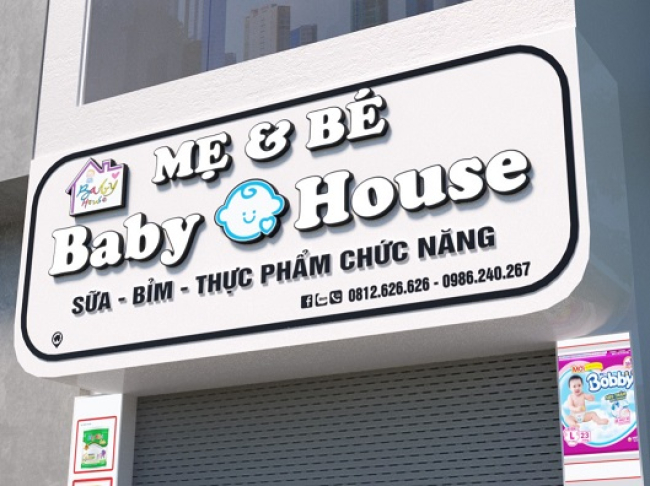 bang-hieu-shop-me-va-be-2 biển quảng cáo cửa hàng mẹ và bé