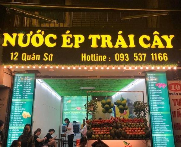 Mẫu Bảng Hiệu Sinh Tố Nước Ép Trái Cây Đẹp, Độc Đáo