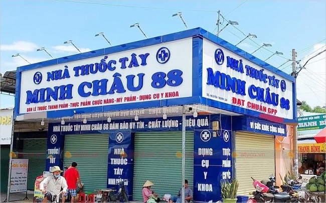 bang-hieu-thuoc-tay-alu Bảng hiệu nhà thuốc tây chất liệu Alu