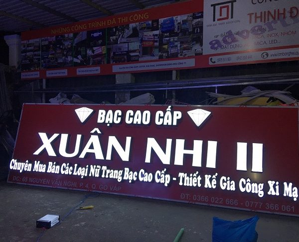 Mẫu Bảng Hiệu Tiệm Vàng Bạc Đẹp, Phong Thủy bảng hiệu tiệm bạc