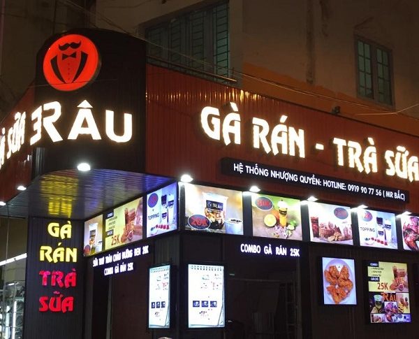bảng hiệu quán trà sữa đèn led