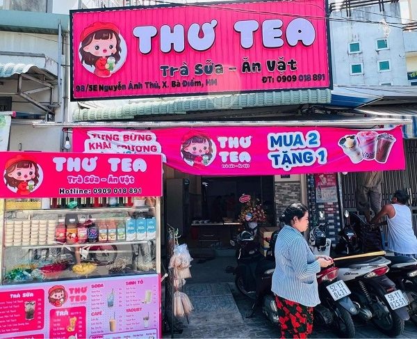 Bảng hiệu trà sữa nhà làm