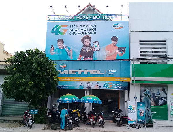 Mẫu Bảng Hiệu Viettel Đẹp Cho Cửa Hàng Ủy Quyền Biển bạt Hiflex viettel