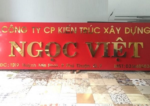 Mẫu Bảng Hiệu Công Ty Xây Dựng Đẹp, Chuyên Nghiệp bảng hiệu xây dựng