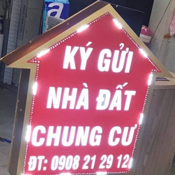 Mẫu Bảng Hiệu Ký Gửi Nhà Đất Đẹp, Thu Hút Khách biển nhà đất in kỹ thuật số