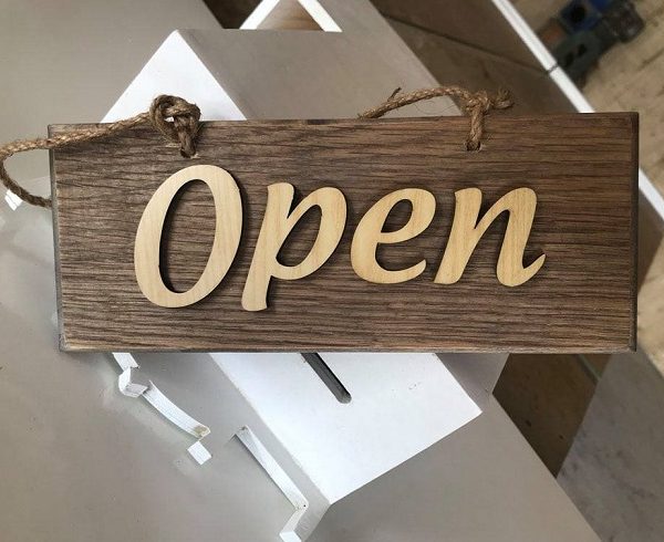 Mẫu Biển Open Close – Bảng Giờ Đóng Mở Cửa Đẹp Bảng open close