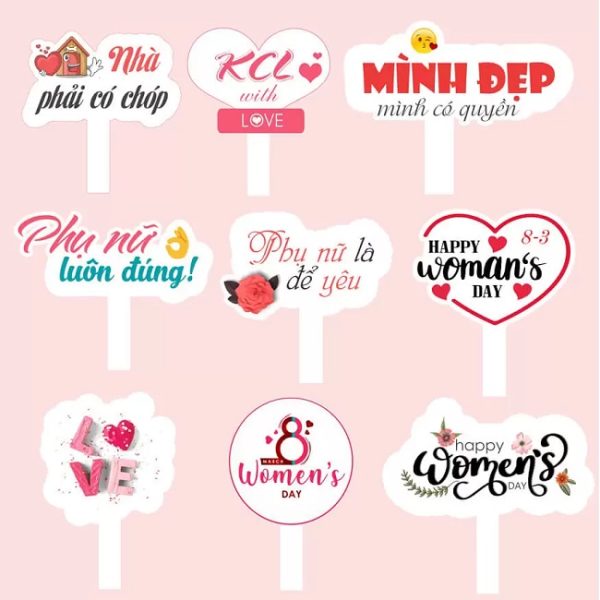 Mẫu Bảng Hashtag Cầm Tay Chụp Hình Đẹp, Ấn Tượng biển cầm tay chụp ảnh 8/3