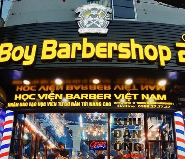Mẫu Bảng Hiệu Barber Shop Đẹp, Thiết Kế Độc Đáo Biển hiệu cắt tóc nam