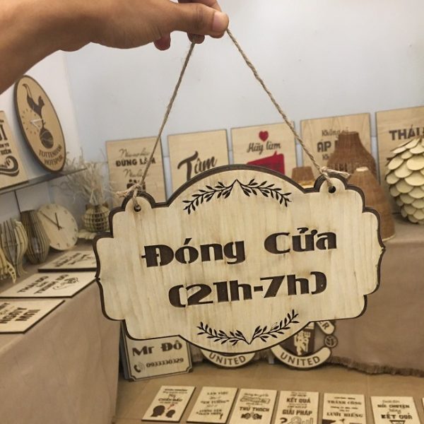 Mẫu Biển Open Close – Bảng Giờ Đóng Mở Cửa Đẹp biển đóng mở cửa