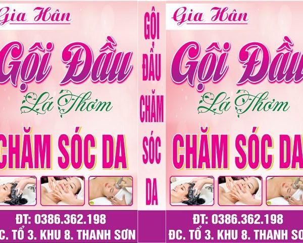 Mẫu Bảng Hiệu Gội Đầu Dưỡng Sinh Đẹp, Sang Trọng biển hiệu gội đầu dưỡng sinh