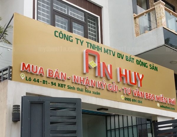 Mẫu Bảng Hiệu Công Ty Bất Động Sản Đẹp, Chuyên Nghiệp biển hiệu bất động sản