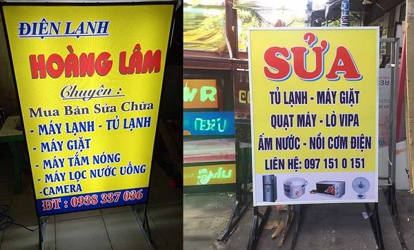 Mẫu Bảng Hiệu Điện Lạnh Đẹp Yêu Thích Nhất Biển hiệu quảng cáo điện lạnh
