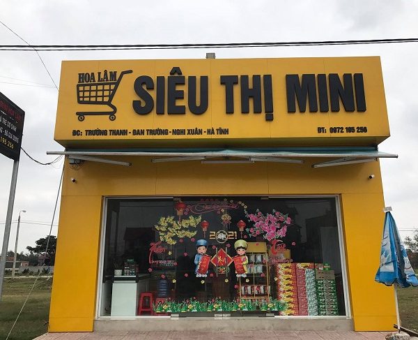 Mẫu Biển Quảng Cáo Siêu Thị Mini, Bách Hóa Đẹp bảng hiệu siêu thị mini mart