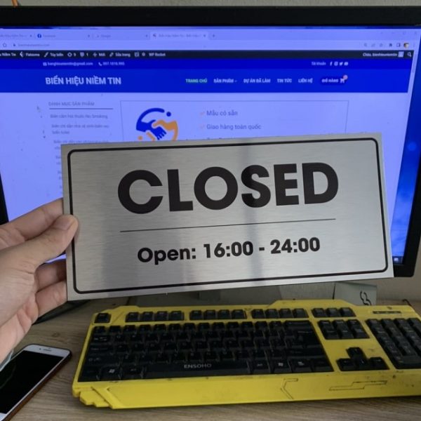 Mẫu Biển Open Close – Bảng Giờ Đóng Mở Cửa Đẹp Biển đóng mở cửa hàng