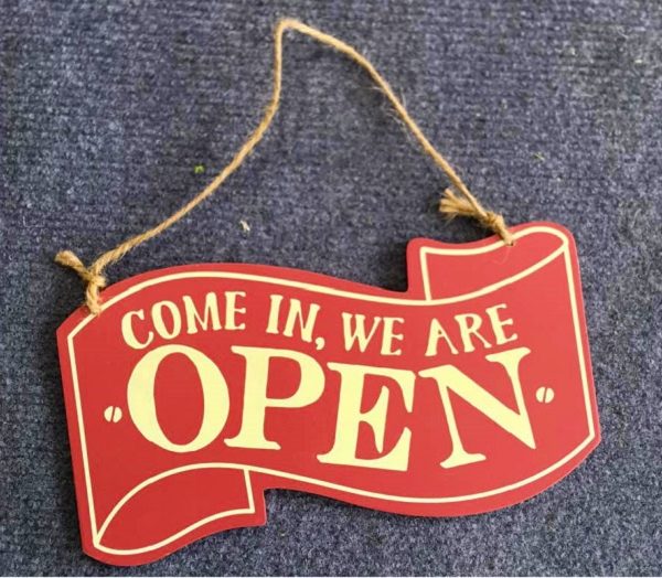 Mẫu Biển Open Close – Bảng Giờ Đóng Mở Cửa Đẹp biển open close mica