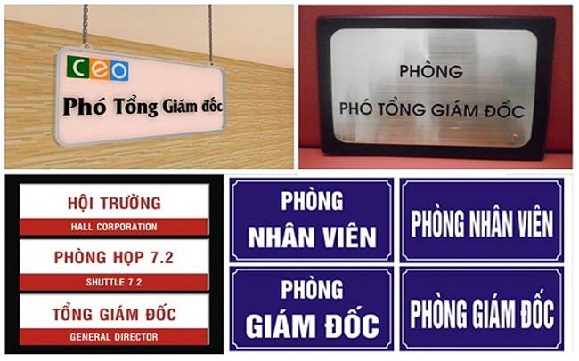 Làm Biển Phòng Ban, Bảng Tên Phòng | Mẫu Đẹp bien phong ban