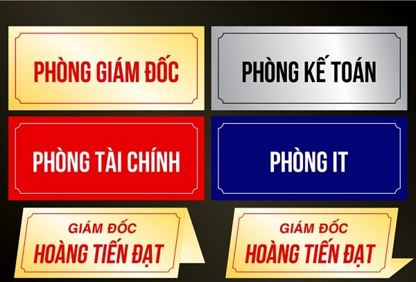Làm Biển Phòng Ban, Bảng Tên Phòng | Mẫu Đẹp Biển tên phòng ban