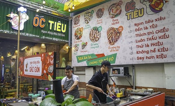 biển quảng cáo bán ốc đẹp